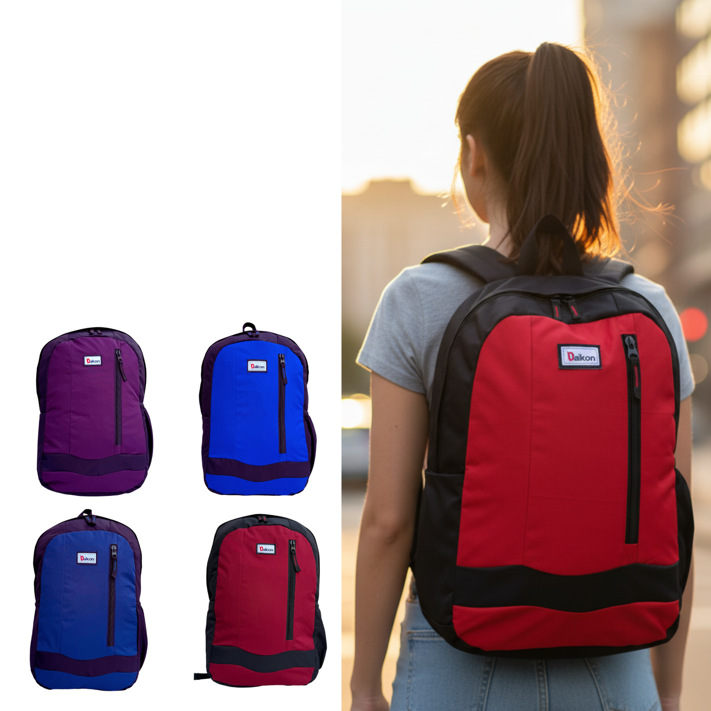 Daily use backpack,red