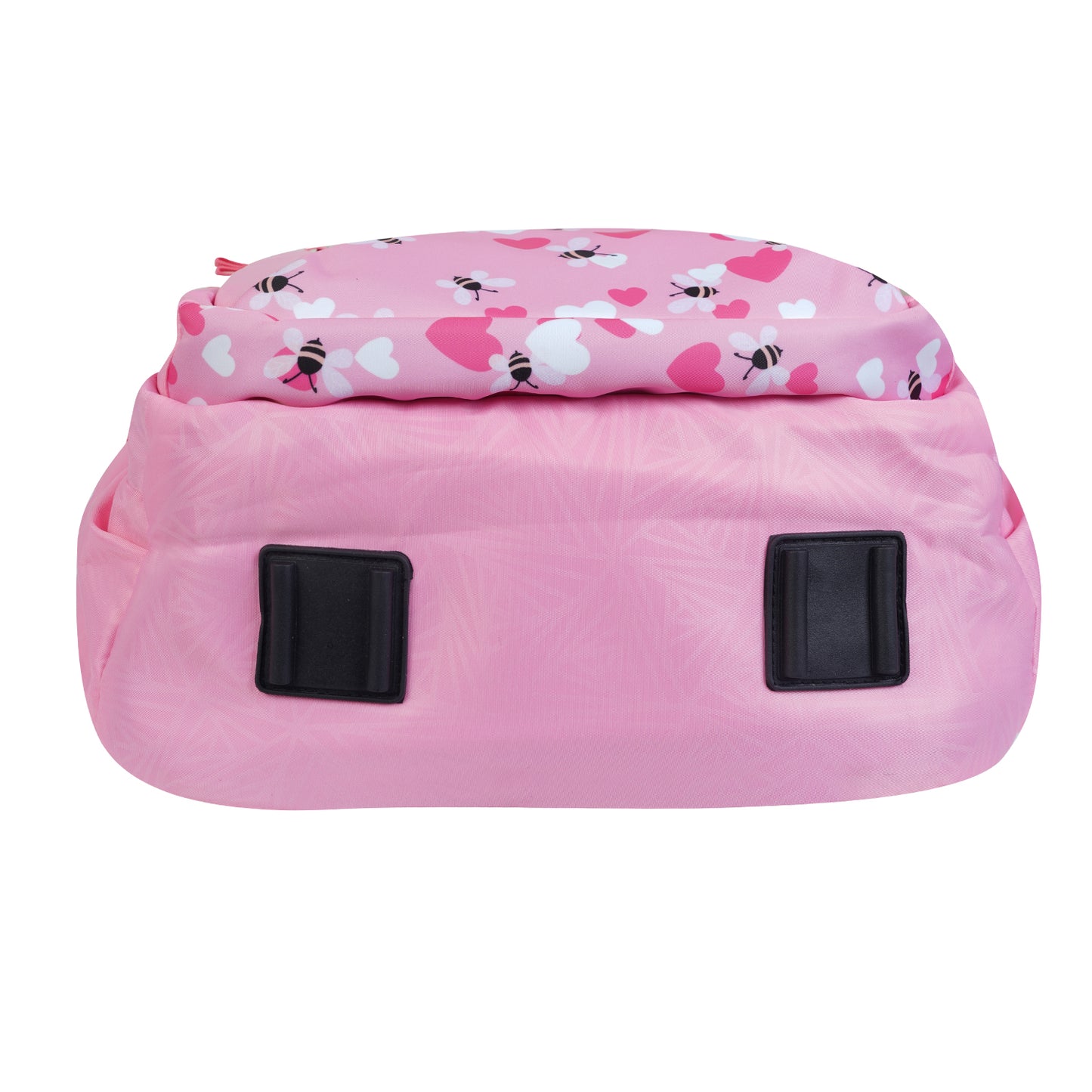 Daikon Dripix Girls School Backpack, Pink, Bee and Heart Print, 49 x 34 x 27 cm, with Side Bottle Pocket