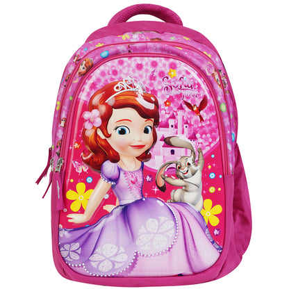 Daikon Sofia the First Girls School Backpack, Pink, 39 x 29 x 21 cm, with Side Bottle Pocket