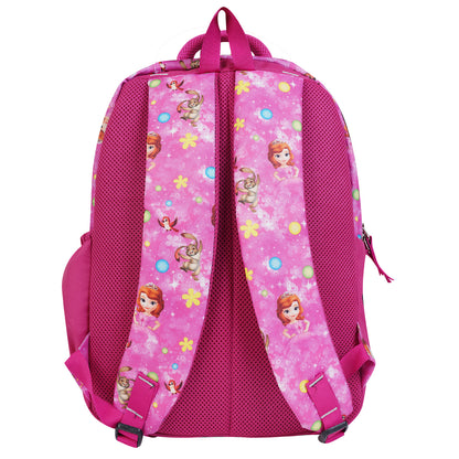 Daikon Sofia the First Girls School Backpack, Pink, 39 x 29 x 21 cm, with Side Bottle Pocket