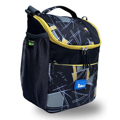 Daikon Insulated Lunch Bag, multi Color Sailboat Print, with Shoulder Strap, Side Mesh Pocket, 29x23x13 cm