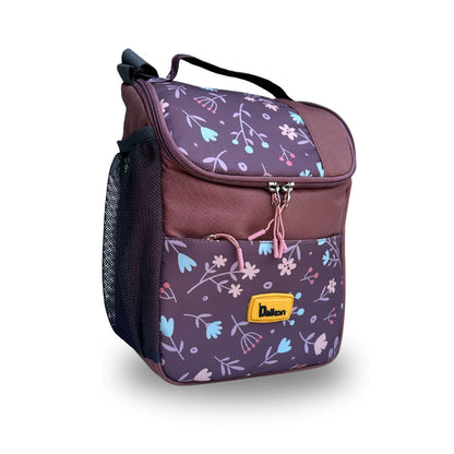 Daikon Insulated Lunch Bag, multi Color Sailboat Print, with Shoulder Strap, Side Mesh Pocket, 29x23x13 cm