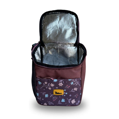 Daikon Insulated Lunch Bag, multi Color Sailboat Print, with Shoulder Strap, Side Mesh Pocket, 29x23x13 cm