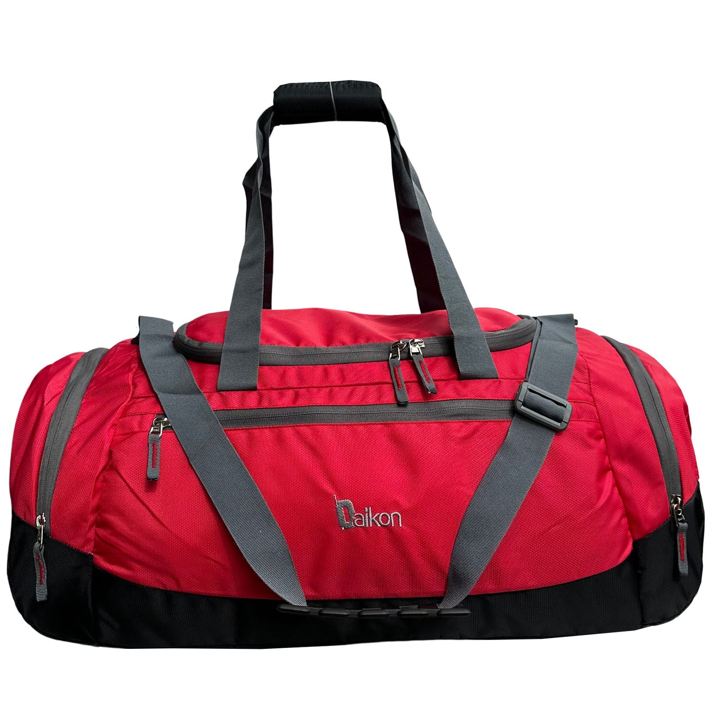 Daikon Sports Duffel Bag, 40L Capacity, Water-Resistant Polyester Red
