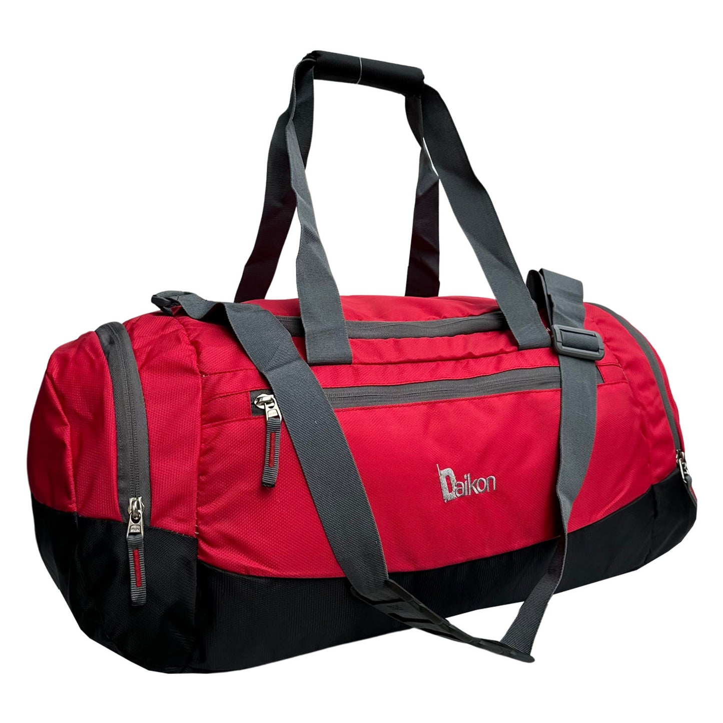 Daikon Sports Duffel Bag, 40L Capacity, Water-Resistant Polyester Red