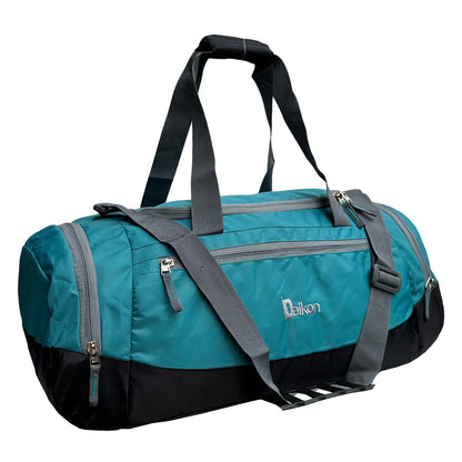 Daikon Sports Duffel Bag, 40L Capacity, Water-Resistant Polyester Peacock Blue