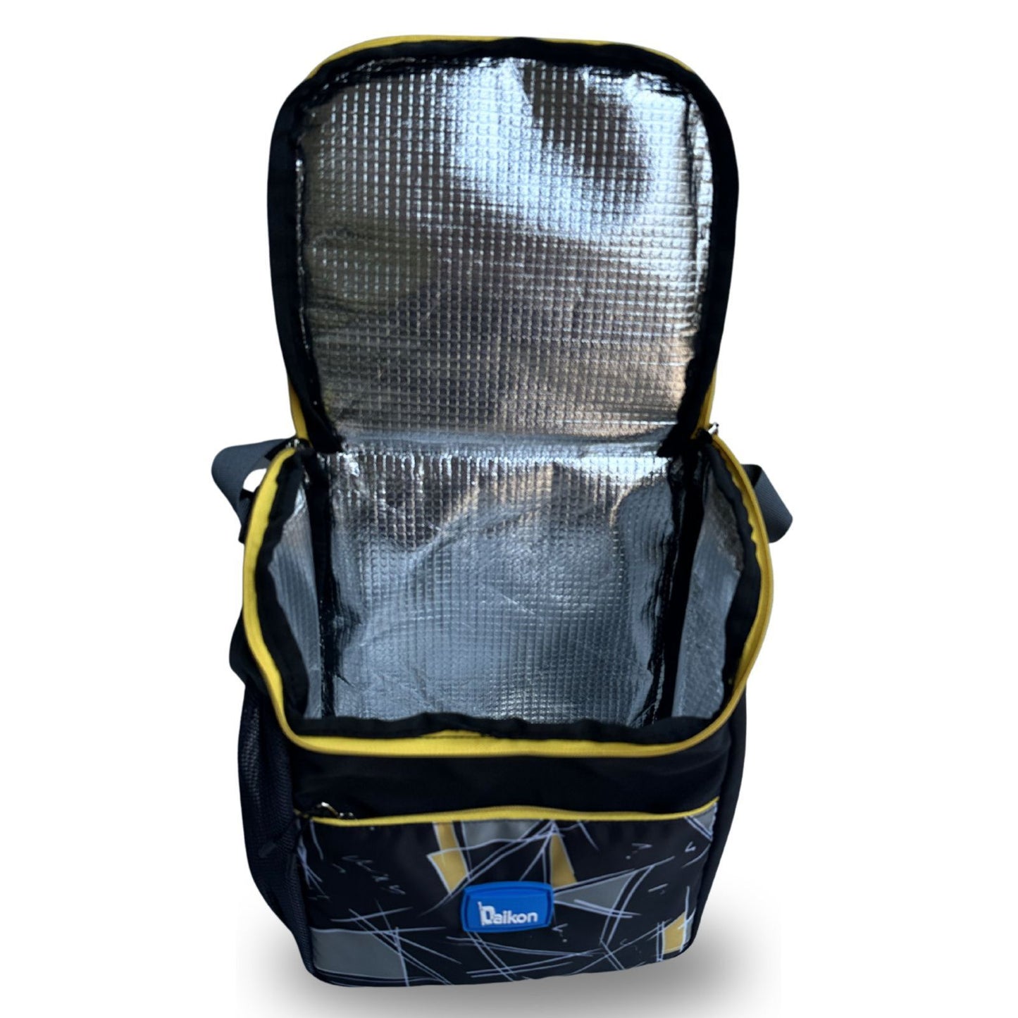 Daikon Insulated Lunch Bag, multi Color Sailboat Print, with Shoulder Strap, Side Mesh Pocket, 29x23x13 cm