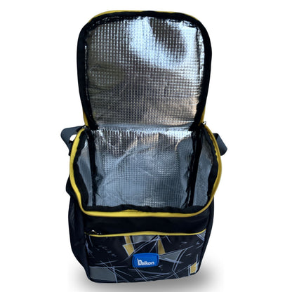 Daikon Insulated Lunch Bag, multi Color Sailboat Print, with Shoulder Strap, Side Mesh Pocket, 29x23x13 cm