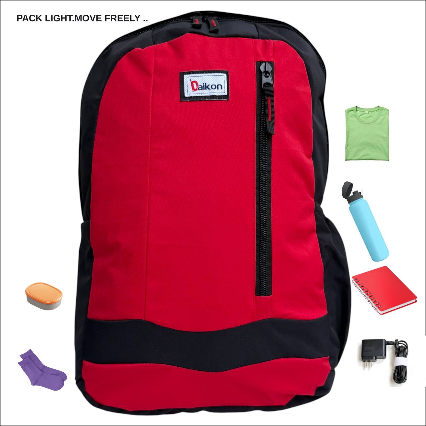 Daily use backpack,red