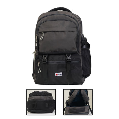Daikon Large Backpack, Maroon and Navy Blue, Multi-Compartment, 48 x 35 x 24 cm, Travel and College Bag and School Bag