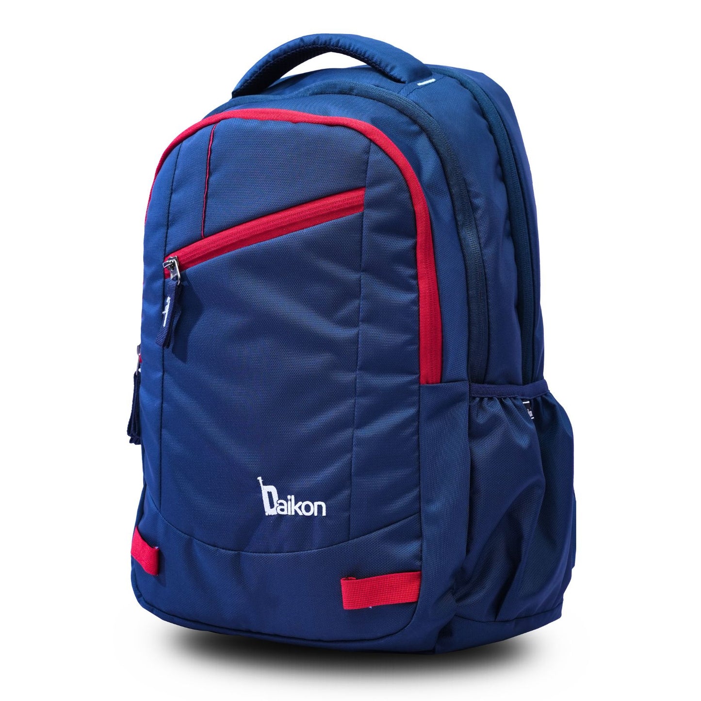 Daikon Backpack, Blue with Red Accents, 19 x 13 x 9 Inch, Multiple Compartments, School & Travel Bag