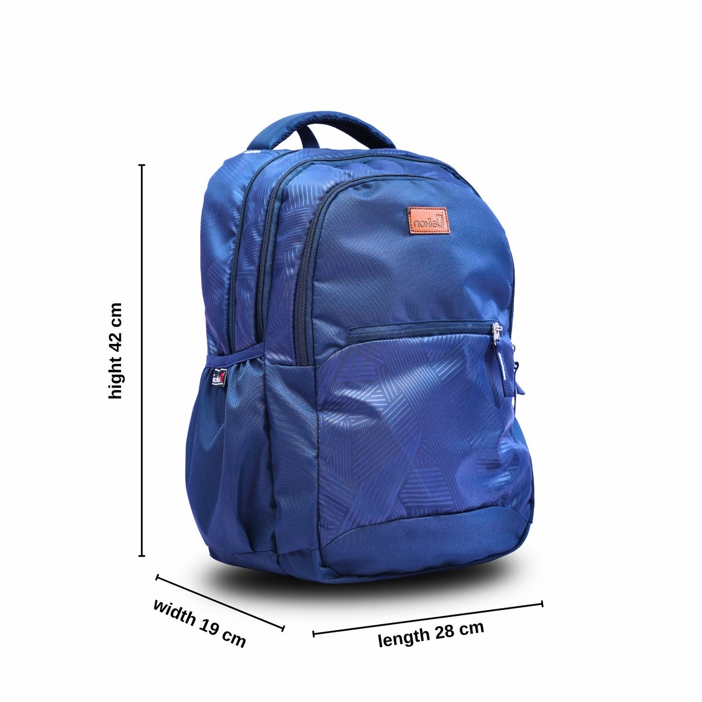 Daikon Blue Backpack, Padded Shoulder Straps, Multiple Compartments, 42 x 28 x 19 cm, School & Travel Bag