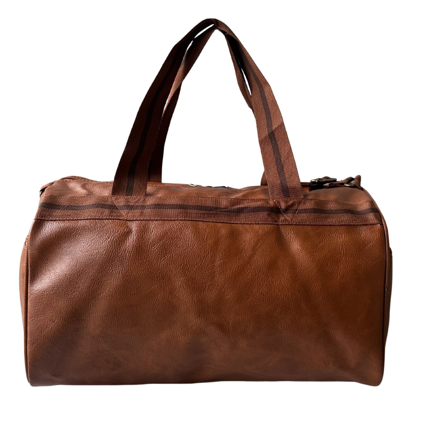 Daikon Black PU Leather Duffle Bag, Gym Bag
