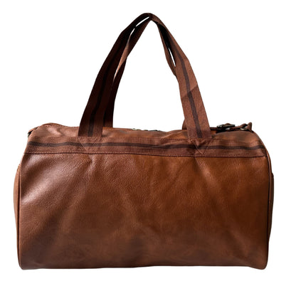 Daikon Black PU Leather Duffle Bag, Gym Bag