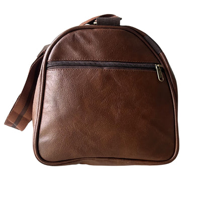 Daikon Black PU Leather Duffle Bag, Gym Bag