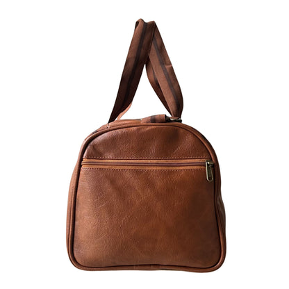 Daikon Black PU Leather Duffle Bag, Gym Bag