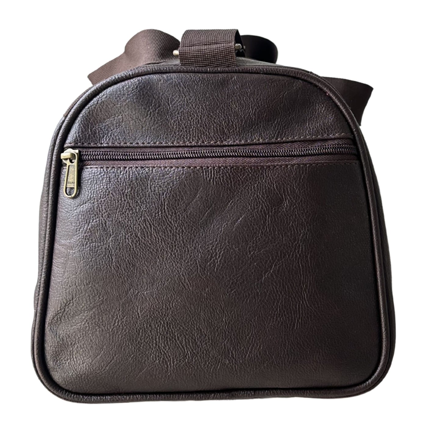 Daikon Black PU Leather Duffle Bag, Gym Bag