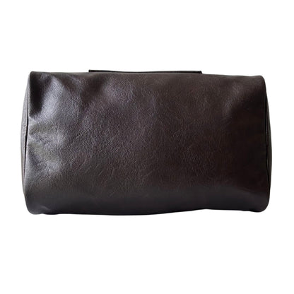 Daikon Black PU Leather Duffle Bag, Gym Bag