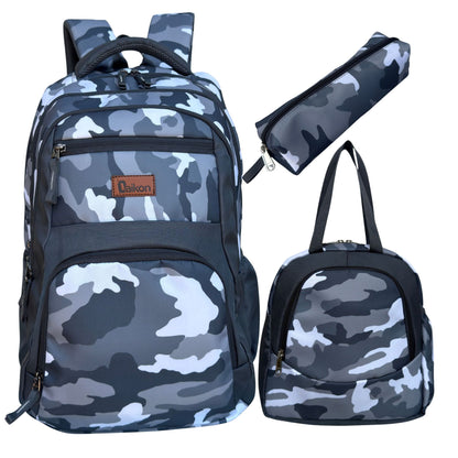 Daikon 3-PIECE COMBO SET  School Backpack Black