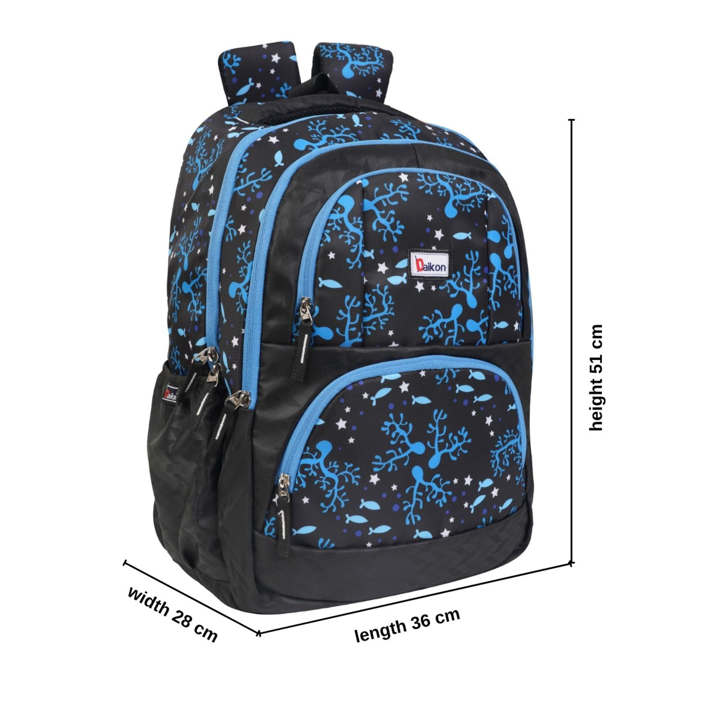 Daikon School Backpack with Lunch Bag and Pencil Pouch, Combo