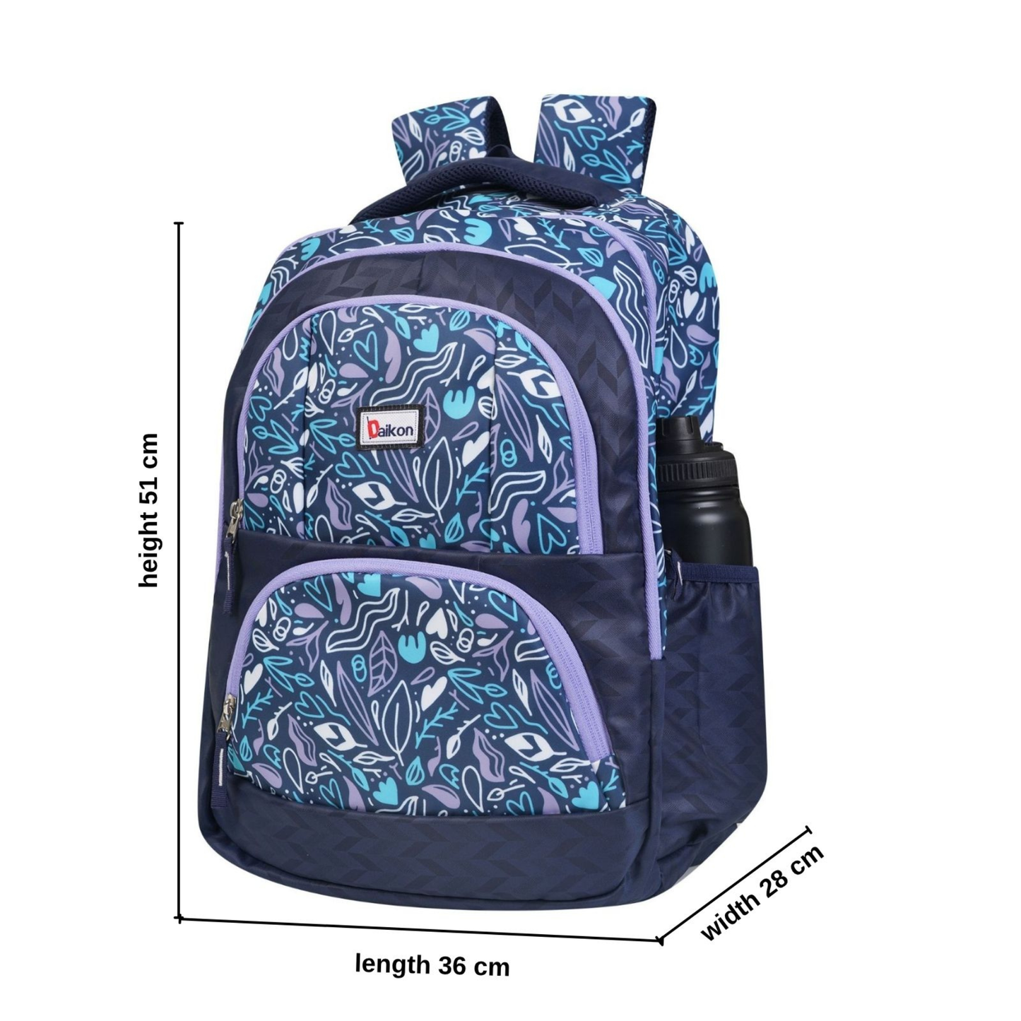Daikon School Backpack with Lunch Bag and Pencil Pouch, Combo
