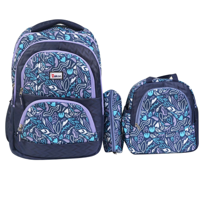 Daikon School Backpack with Lunch Bag and Pencil Pouch, Combo