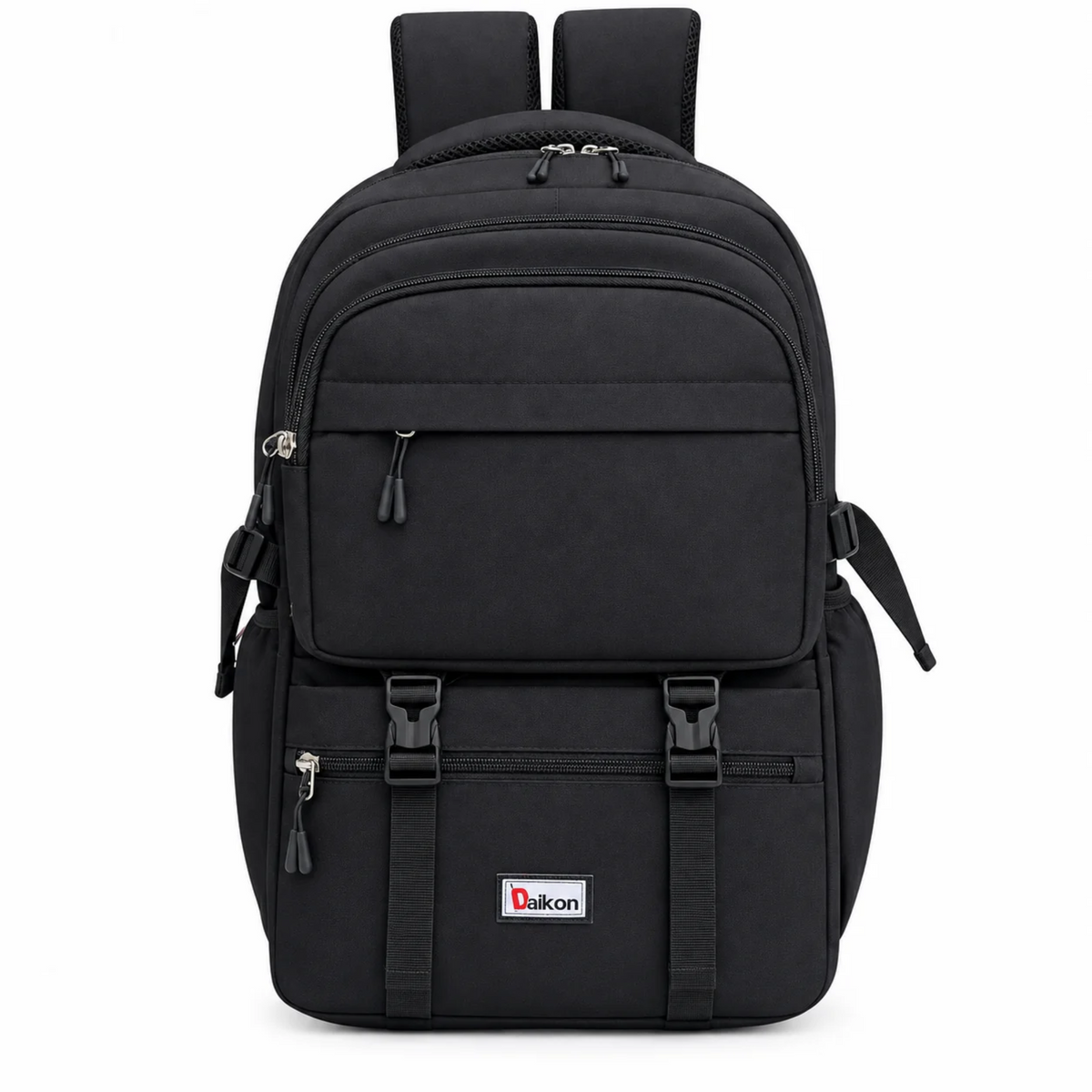 Daikon Large Backpack, Black, Multi-Compartment, 48 x 35 x 24 cm, Travel and Tekking