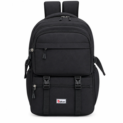 Daikon Large Backpack, Black, Multi-Compartment, 48 x 35 x 24 cm, Travel and Tekking