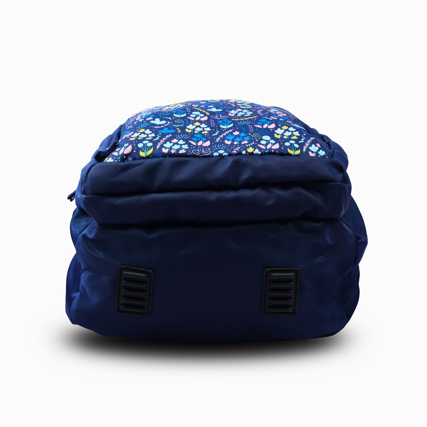 Daikon Floral Print Backpack, Navy Blue, Multi-Compartment, School and Travel Bag. With Rain Cover