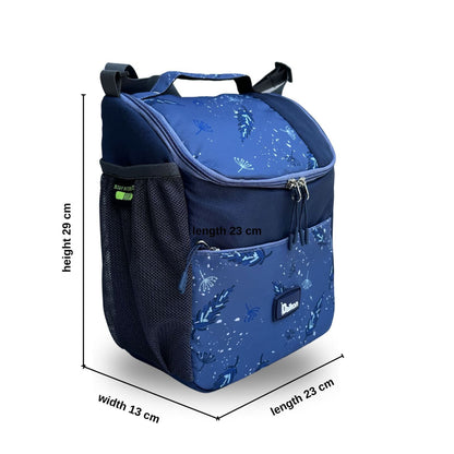 Daikon Insulated Lunch Bag, multi Color Sailboat Print, with Shoulder Strap, Side Mesh Pocket, 29x23x13 cm