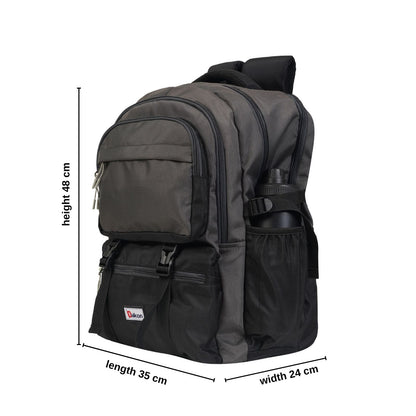 Daikon Large Backpack, Maroon and Navy Blue, Multi-Compartment, 48 x 35 x 24 cm, Travel and College Bag and School Bag