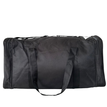 Travel Duffel Bag, 18x9x12 inches (45.7x22.9x30.5 cm), Black and Blue, Multi-Pocket Design